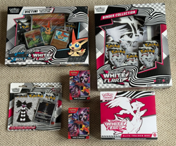 Pokemon TCG Scarlet Violet White Flare ETB VICTINI Destined Rivals BUNDLE LOT 6 - Image 1