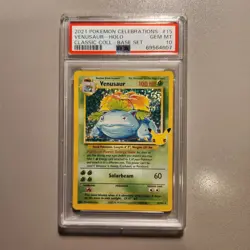 2021 Pokemon Celebrations Venusaur PSA 10 Classic Collection 15/102 Holo - Image 1