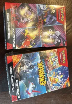 2x Pokemon TCG Booster Bundle - Destined Rivals & Surging Sparx Both New Sealed - Image 1