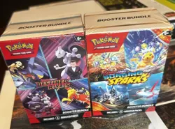 2x Pokemon TCG Booster Bundle - Destined Rivals & Surging Sparx Both New Sealed - Image 2