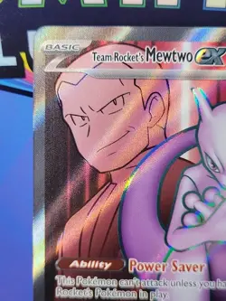 Pokemon Mewtwo EX TCG Team Rockets 213/182 Full Art Destined Rivals - Image 2