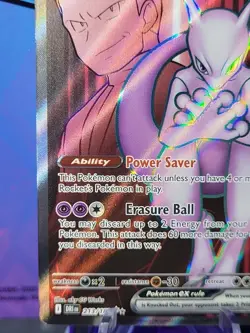 Pokemon Mewtwo EX TCG Team Rockets 213/182 Full Art Destined Rivals - Image 5