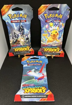 3x Surging Sparks Sleeved Booster Packs - Pokemon TCG - FACTORY SEALED - Image 1