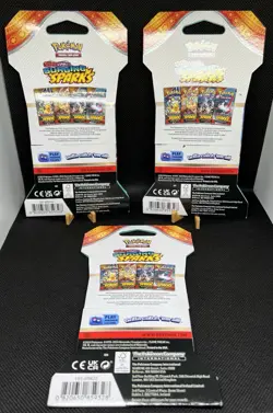 3x Surging Sparks Sleeved Booster Packs - Pokemon TCG - FACTORY SEALED - Image 2