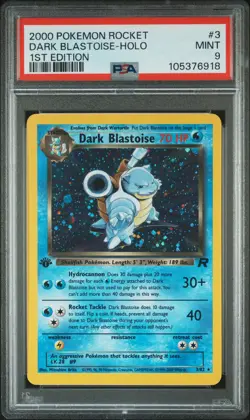 2000 POKEMON ROCKET 1ST ED #3 DARK BLASTOISE-HOLO PSA 9 - Image 1