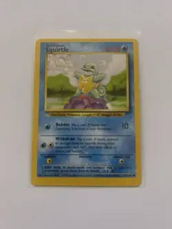 Pokemon Miscut Error Off Center OC Alignment Dot Vintage - Squirtle Base Set - Image 1