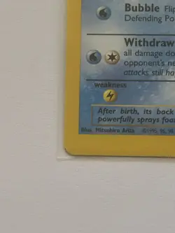 Pokemon Miscut Error Off Center OC Alignment Dot Vintage - Squirtle Base Set - Image 2