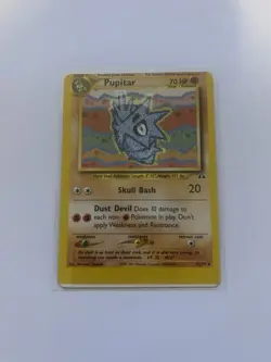 Pokemon Severe Miscut Error Off Center OC Alignment Dot Vintage - Pupitar Neo - Image 1