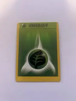 Pokemon Miscut Error Off Center OC Alignment Dot Vintage - Grass Energy Base Set - Image 1
