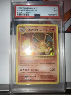 Pokemon PSA 7 NM Charizard 11/108 Evolutions Holofoil 2016 S#7039 - Image 2