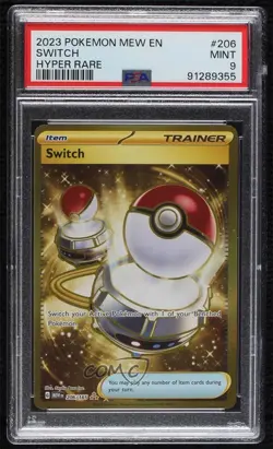 Hyper Rare - Switch Pokemon Scarlet & Violet 151 MEW PSA 9 MINT - Image 1