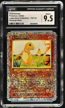 2002 Pokemon Legendary Collection Reverse Holo Charmander #70 CGC 9.5 - Image 1
