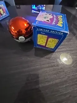 Pokemon TCG Jigglypuff 23Kt Gold Plated Card 1999 Burger King COA, Box, Pokeball - Image 3