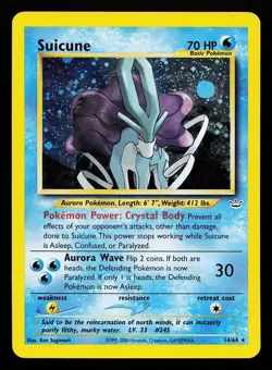 Suicune 14/64 Holo Rare Neo Revelation Pokemon Card - Image 1