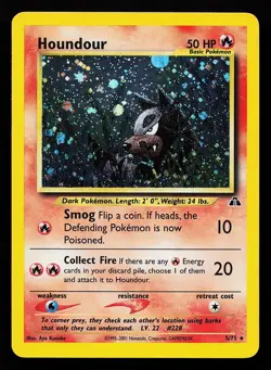 Houndour 5/75 Holo Rare Neo Discovery Pokemon Card - Image 1