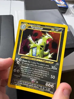Tyranitar 12/75 Holo Factory Ink Dot ERROR Neo Discovery Pokemon Card - Image 3