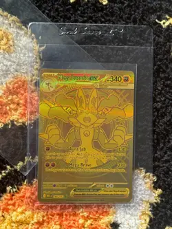 Mega Lucario EX 188/132 Hyper Rare Gold Mega Evolutions Pokemon Card (see desc) - Image 1