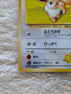 Lt. Surge's Eevee Japanese Gym Pokemon card old back US seller - Image 3