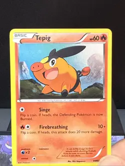 Pokemon Card Tepig BW07 Black & White Promo Rare Holo Near Mint - Image 2