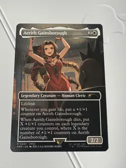 Aerith Gainsborough (Borderless) Final Fantasy MTG RC Promo NM - Image 2