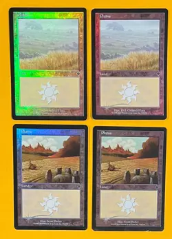 MTG PLAINS (Foil) (x4) Invasion (OldManMTG 011-907) - Image 1