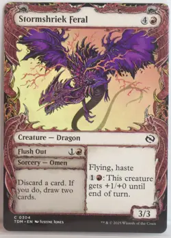 Stormshriek Feral [New, Near Mint] Showcase {Tarkir: Dragonstorm} - Image 1