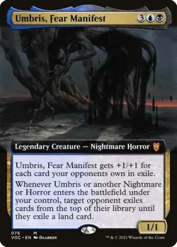 1 x Umbris, Fear Manifest - Extended Art - Commander: Innistrad: Crimson Vow 076 - Image 1