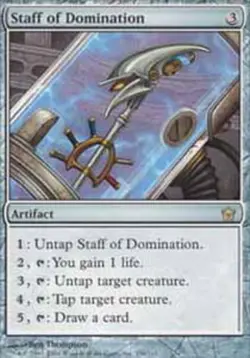 MTG Staff of Domination, Fifth Dawn, Heavily Played, English - Image 1