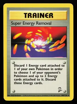 Super Energy Removal 108/130 Rare Base Set 2 Pokemon Card - Image 1