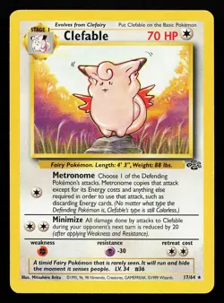 Clefable 17/64 Rare Jungle Pokemon Card - Image 1