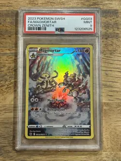 GRADED PSA 9 2023 Pokemon SWSH FA/Magmortar Crown Zenith #GG03 - Image 1