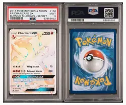 2017 POKEMON SUN & MOON BURNING SHADOWS SECRET #150 FULL ART/CHARIZARD GX PSA 9 - Image 1
