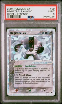 2004 Pokemon Registeel EX Holo Foil Hidden Legends #99 PSA 9 - Image 1