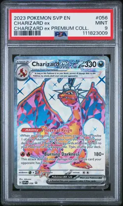 2023 POKEMON SVP EN-SV BLACK STAR PROMO #056 CHARIZARD EX PSA 9 - Image 1
