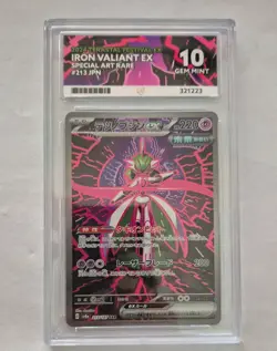 Iron Valiant ex 213/187 SAR SV8a Terastal Fest ex Pokemon Japanese PSA 10 - Image 1