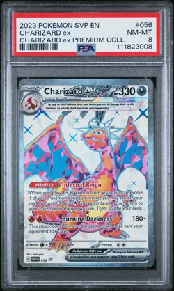 2023 POKEMON SVP EN-SV BLACK STAR PROMO #056 CHARIZARD EX PSA 8 - Image 1