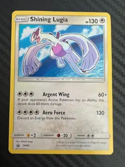 Pokemon TCG Shining Lugia SM82 Holo Rare Sun & Moon Promo DMG - Image 1