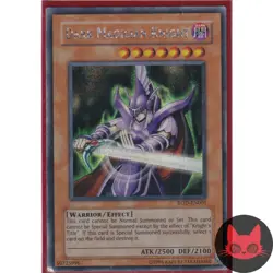 Yugioh Dark Magician Knight ROD-EN001 Prismatic Secret Rare LP - Image 1