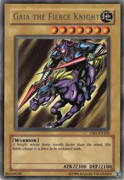 Yugioh Gaia The Fierce Knight DB1-EN103 Rare NM - Image 1