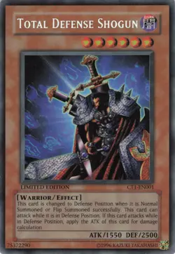 Yugioh Total Defense Shogun CT1-EN001 Secret Rare NM - Image 1