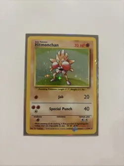 RARE Vintage Pokemon TCG Hitmonchan Base Set Holo Unlimited Card 7/102 LP 1999 - Image 1