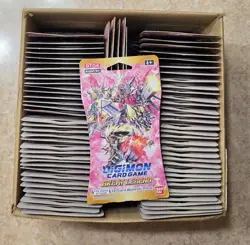 Lot Of 75 Great Legend Booster Pack Digimon Card Game BT04 English 12 Card - Image 1