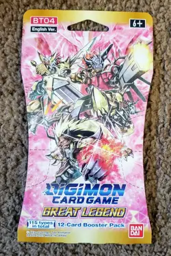 Lot Of 75 Great Legend Booster Pack Digimon Card Game BT04 English 12 Card - Image 2