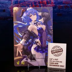 Ganyu Genshin Oversized A5 Waifu Card Premium Anime Art Holo Foil Board ACG - Image 1