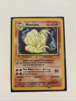 RARE Vintage Pokemon TCG 99 Ninetales Base Set Unlimited Holo Rare 12/102 Card - Image 2