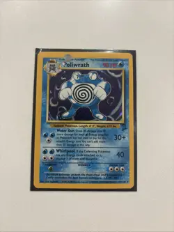 RARE Vintage Pokemon TCG Poliwrath 15/130 Holo Rare Base Set 2 Card LP 99/2000 - Image 1