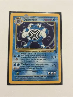 RARE Vintage Pokemon TCG Poliwrath 15/130 Holo Rare Base Set 2 Card LP 99/2000 - Image 2