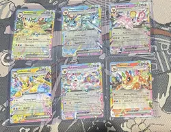 Pokemon TCG Eeveeloutions EX Double Rare Holo Prismatic Evolutions Card Lot (6) - Image 1