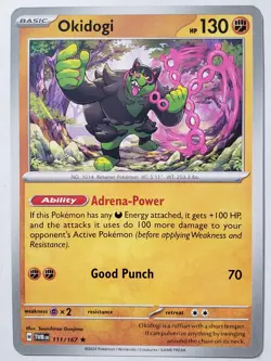 EXCLUSIVE Okidogi 111/167 NM / M RARE Non Holo Twilight Masquerade Pokemon Card - Image 1