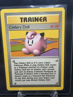 Clefairy Doll Pokemon TCG Base Set Trainer Card 70/102 Unlimited Rare LP - Image 1
